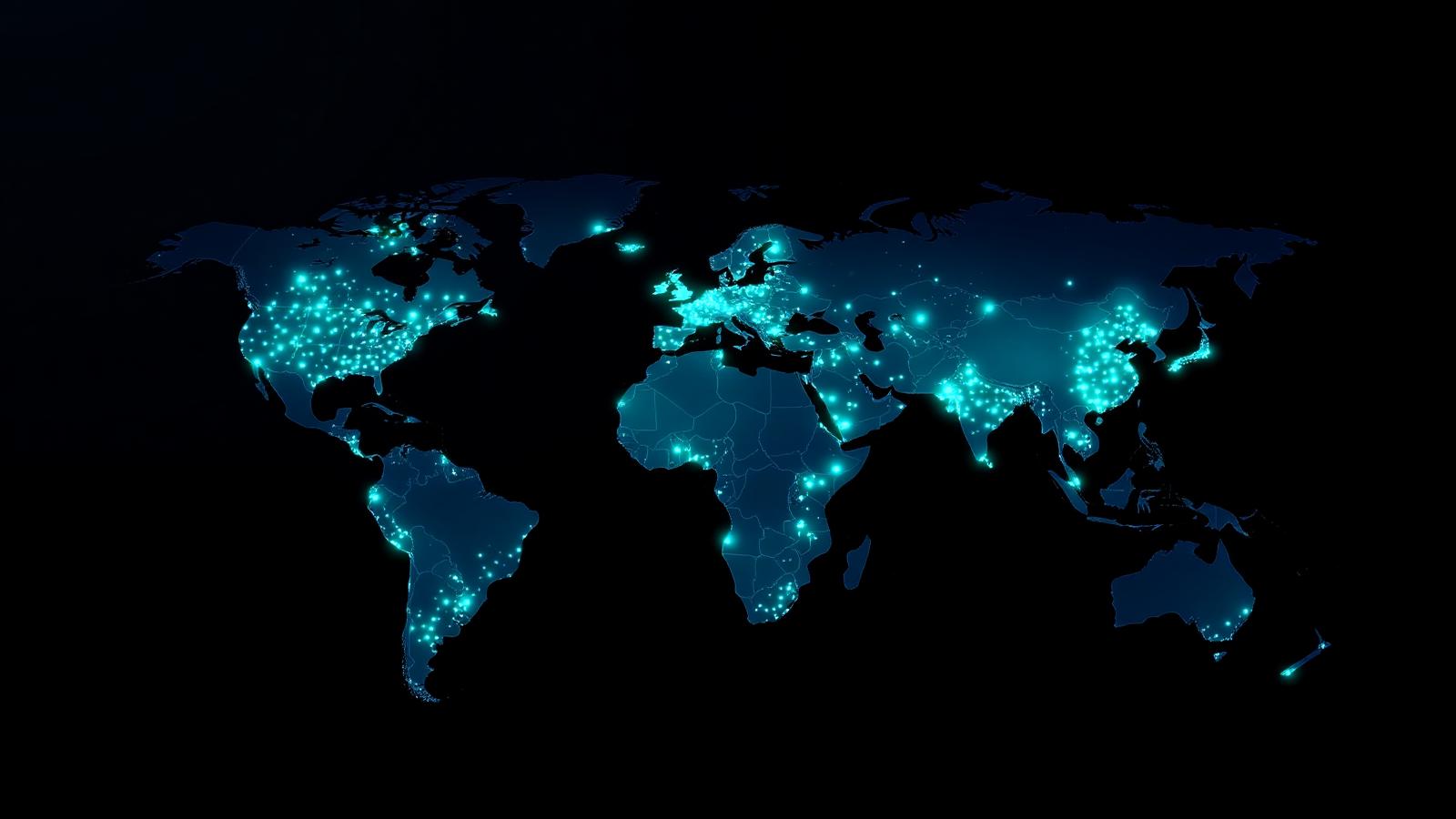 Global pharmaceutical market coverage map